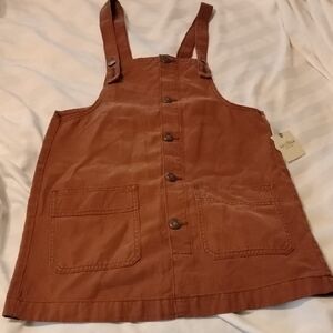 Arizona Jean Co. Woman's Clove Corduroy Overall Mini Dress, Size: S, NWT